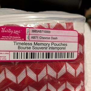 Thirty-One Red Chevron Pouch